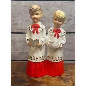 Vintage Schmid Bros. Christmas Choir Boy Candle Holder Holiday Decor